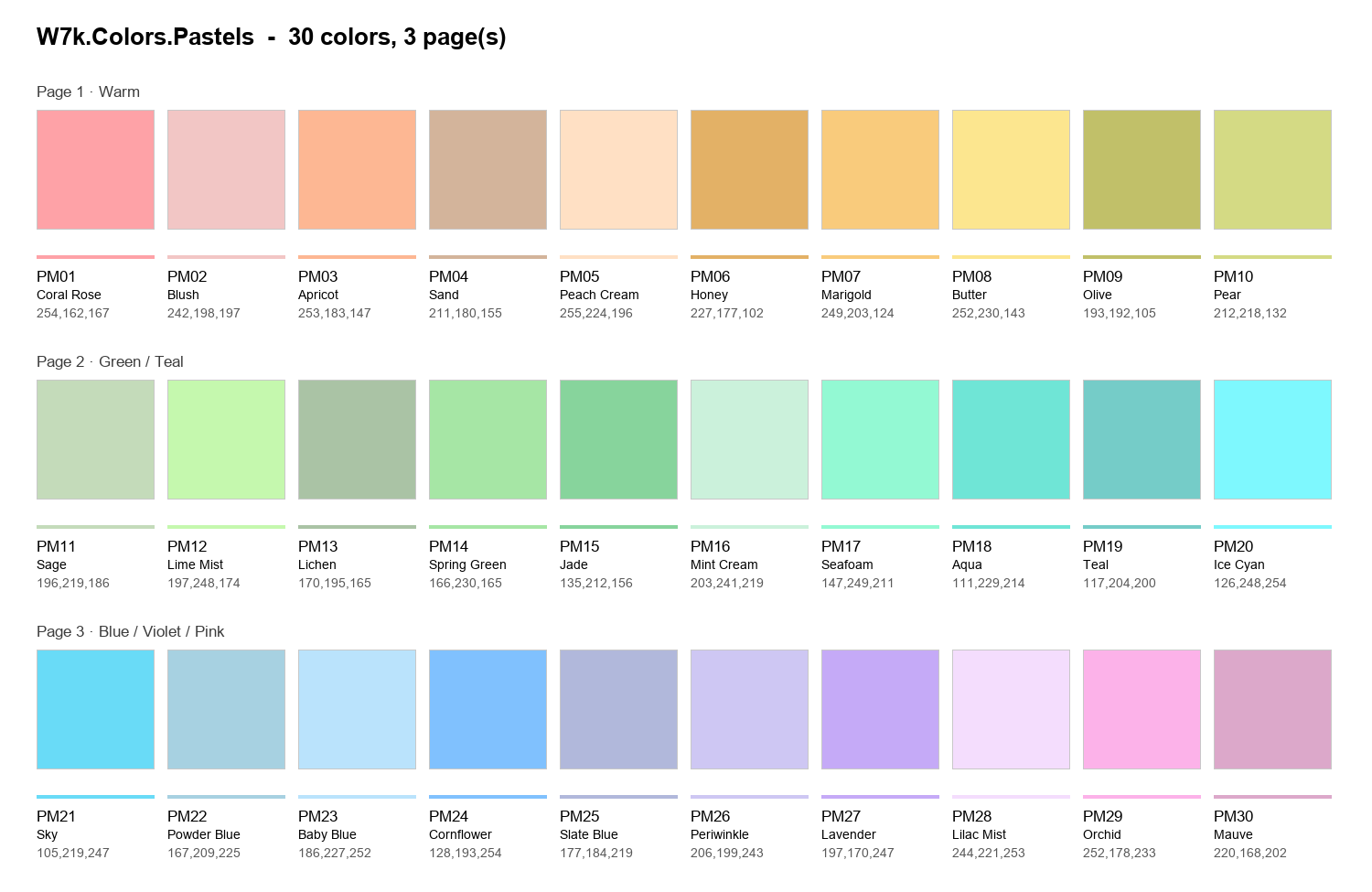 W7k.Colors.Pastels