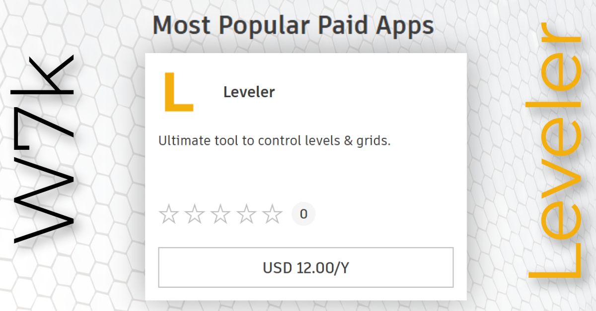 Leveler ended up on the list of the most popular paid apps for Revit on Autodesk App Store!